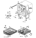 BODY PARTS Diagram and Parts List for GSC3500R00BB  General Electric Dishwasher