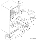 FRESH FOOD SECTION Diagram and Parts List for GTH18DBRALCC  General Electric Refrigerator