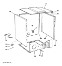 LOWER CABINET Diagram and Parts List for DDC4500T1WH  General Electric Dryer