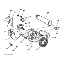 BLOWER & DRIVE ASSEMBLY Diagram and Parts List for DDC4500T1WH  General Electric Dryer