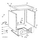 UPPER CABINET Diagram and Parts List for DDC4500T2WH  General Electric Dryer