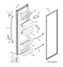 FRESH FOOD DOOR Diagram and Parts List for GSE22KEWNFWW  General Electric Refrigerator