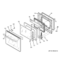 DOOR Diagram and Parts List for JCKP30WM2WW  General Electric Wall Oven
