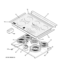 COOKTOP Diagram and Parts List for JCSP46DP1WW  General Electric Range