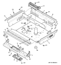 CONTROL PANEL & COOLING FAN Diagram and Parts List for JGSP28SEN1SS  General Electric Range