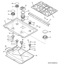 COOKTOP Diagram and Parts List for PGS908DEP1CC  General Electric Range