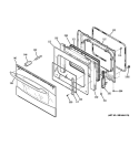 DOOR Diagram and Parts List for PGS908SEP1SS  General Electric Range