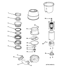 DISPOSER PARTS Diagram and Parts List for GFC501F-01  General Electric Food Waste Disposer