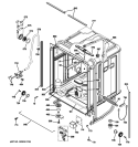 BODY PARTS Diagram and Parts List for GDWT160R05SS  General Electric Dishwasher
