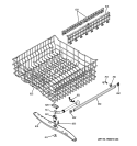 Part Location Diagram of WD28X10281 GE RACK UPPER ROLL Assembly