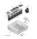 LOWER RACK ASSEMBLY Diagram and Parts List for GLD6964R10SS  General Electric Dishwasher