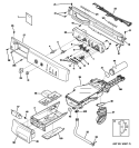 CONTROLS & DISPENSER Diagram and Parts List for WSSH300G2WW  General Electric Washer