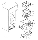 FRESH FOOD SHELVES Diagram and Parts List for GSH22JFXLCC  General Electric Refrigerator