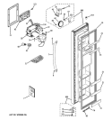FREEZER DOOR Diagram and Parts List for GSH25ISXLSS  General Electric Refrigerator