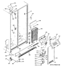 FREEZER SECTION Diagram and Parts List for GSL22JFXLLB  General Electric Refrigerator