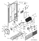 SEALED SYSTEM & MOTHER BOARD Diagram and Parts List for GSL25JFXLLB  General Electric Refrigerator