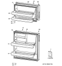 DOORS Diagram and Parts List for A3316ABSFRBB  General Electric Refrigerator