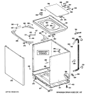 CABINET, COVER & FRONT PANEL Diagram and Parts List for WPRE6150K3WT  General Electric Washer