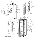 FRESH FOODD DOORS Diagram and Parts List for GFSF6KKYCBB  General Electric Refrigerator