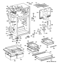 CABINET Diagram and Parts List for GTH18HCTZRCC  General Electric Refrigerator