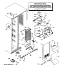 FREEZER SECTION Diagram and Parts List for PSQS6YGYADSS  General Electric Refrigerator