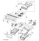 CONTROLS & DISPENSER Diagram and Parts List for WCVH4800K0WW  General Electric Washer