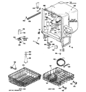 BODY PARTS Diagram and Parts List for HDA3640R15SA  Hotpoint Dishwasher