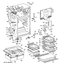 CABINET Diagram and Parts List for GTJ18XCTZRSA  General Electric Refrigerator