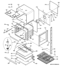 LOWER OVEN Diagram and Parts List for PT960SP3SS  General Electric Wall Oven
