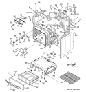 BODY PARTS Diagram and Parts List for EER4001N02SS  General Electric Range