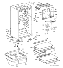 CABINET Diagram and Parts List for GTH17GBTZRBB  General Electric Refrigerator