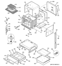 BODY PARTS Diagram and Parts List for PGS975SEM1SS  General Electric Range