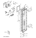 FREEZER DOOR Diagram and Parts List for GCE21LGYBFWW  General Electric Refrigerator