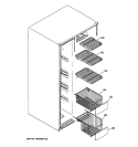 FREEZER SHELVES Diagram and Parts List for GCE21XGYBFBB  General Electric Refrigerator