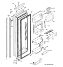 FRESH FOOD DOOR Diagram and Parts List for PJU25YGXAFSV  General Electric Refrigerator