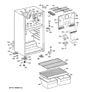 CABINET Diagram and Parts List for HTH17CBTZRBB  Hotpoint Refrigerator