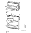 DOORS Diagram and Parts List for HTN17BBTZRWW  Hotpoint Refrigerator