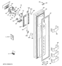 FREEZER DOOR Diagram and Parts List for ZISP480DTASS  General Electric Refrigerator