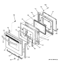 DOOR Diagram and Parts List for JB620SR1SS  General Electric Range