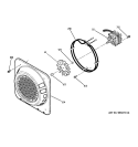 LOWER OVEN CONVECTION FAN Diagram and Parts List for ZET3058SH4SS  General Electric Wall Oven