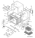 LOWER OVEN BODY Diagram and Parts List for ZET3058SH4SS  General Electric Wall Oven