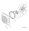 UPPER OVEN CONVECTION FAN Diagram and Parts List for ZET3058SH4SS  General Electric Wall Oven