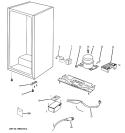 UNIT PARTS Diagram and Parts List for PWR04FANCBS  General Electric Refrigerator