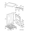 CABINET Diagram and Parts List for DJXR433EG7CC  General Electric Dryer