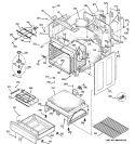BODY PARTS Diagram and Parts List for JB770DP1BB  General Electric Range