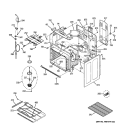 BODY PARTS Diagram and Parts List for PB910TP1WW  General Electric Range