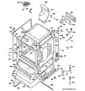 BODY PARTS Diagram and Parts List for JGB281MER1BS  General Electric Range