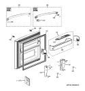 FREEZER DOOR Diagram and Parts List for GFSF6KEXCBB  General Electric Refrigerator