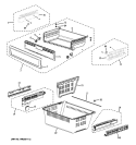 FREEZER SHELVES Diagram and Parts List for PFSS6PKXCSS  General Electric Refrigerator