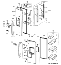 FRESH FOOD DOORS Diagram and Parts List for PFSS6SMXESS  General Electric Refrigerator